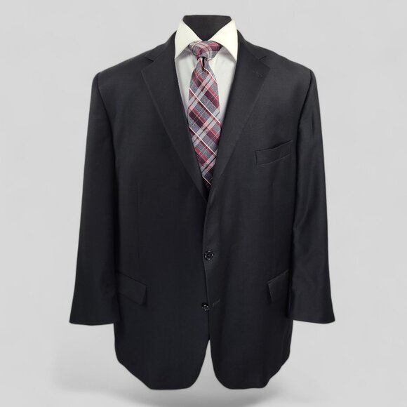 Hart Schaffner Marx Black Sports coat 54R - Picture 2 of 16